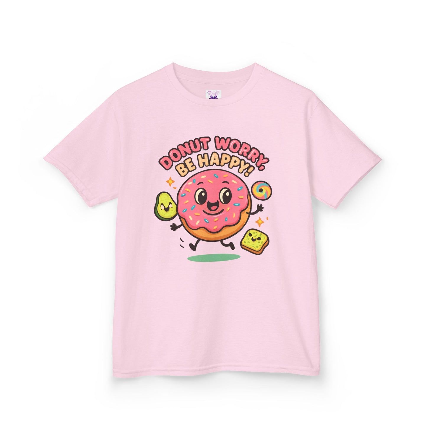 Kids' Donut Graphic Tee, Cute Kids Shirt, Fun Party Tee, Birthday Gift for Kids, Cartoon T-Shirt, Children's Apparel