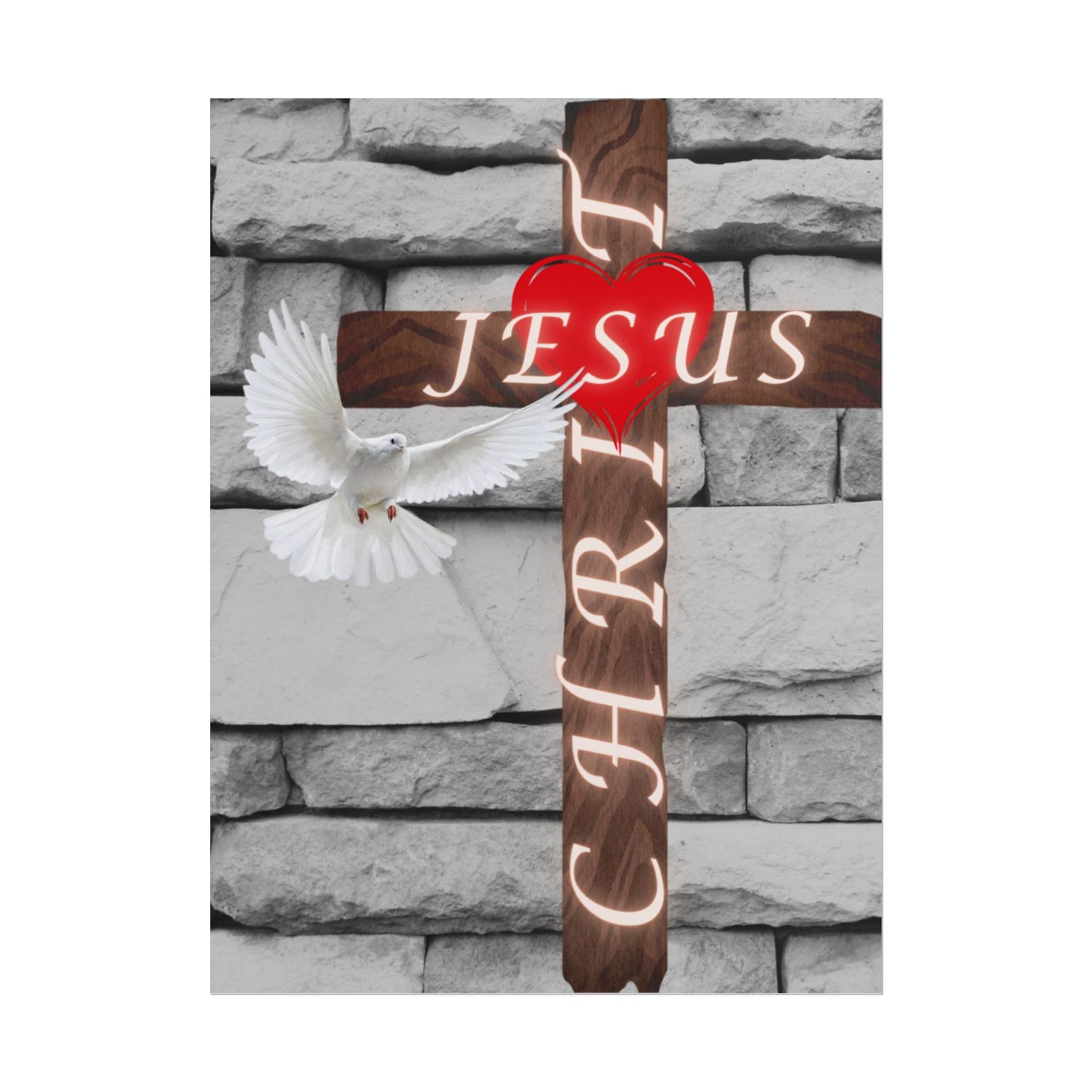 Poster Art with Cross and Holy Spirit