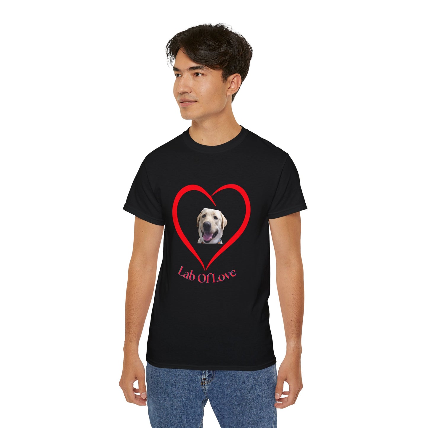 Heart Love Dog Unisex Tee - Pet Lovers Gift, Valentine's Day Apparel