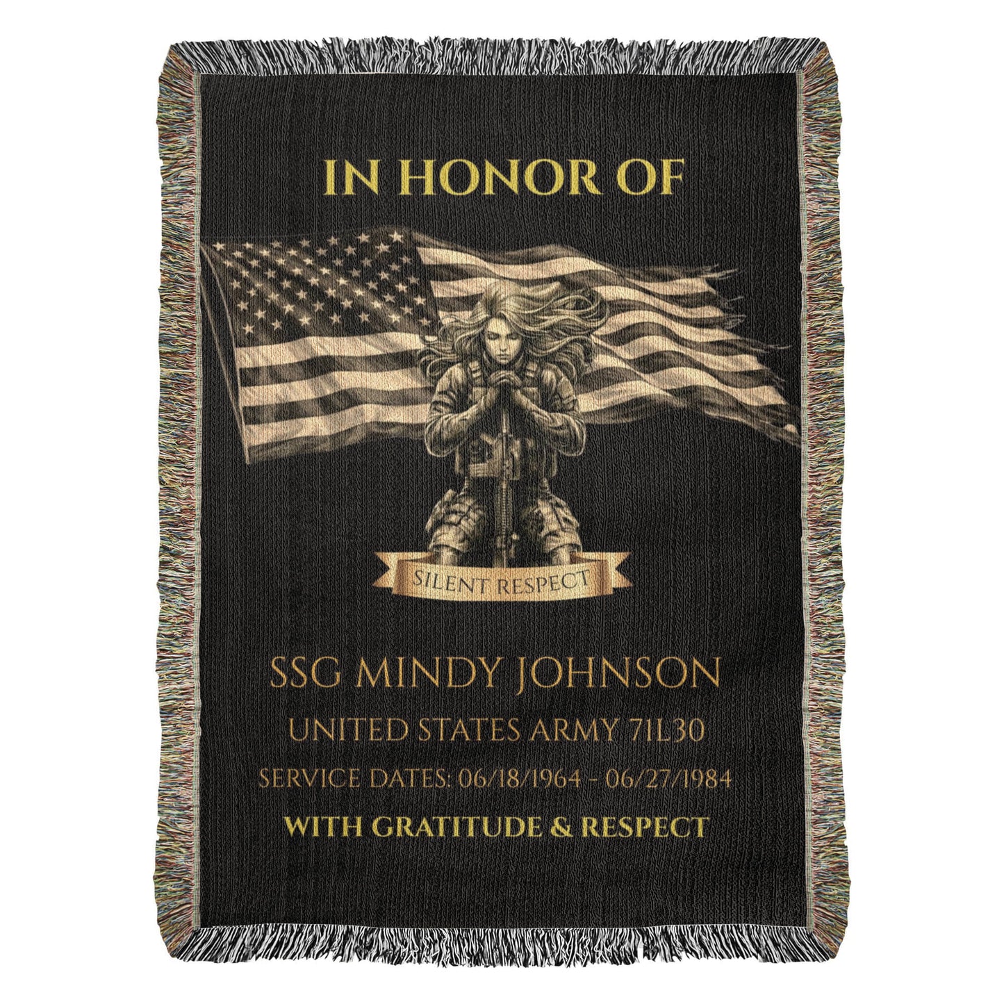 Personalized Veteran Wall Display Blanket – A Daily Tribute of Honor for a Living Service Member