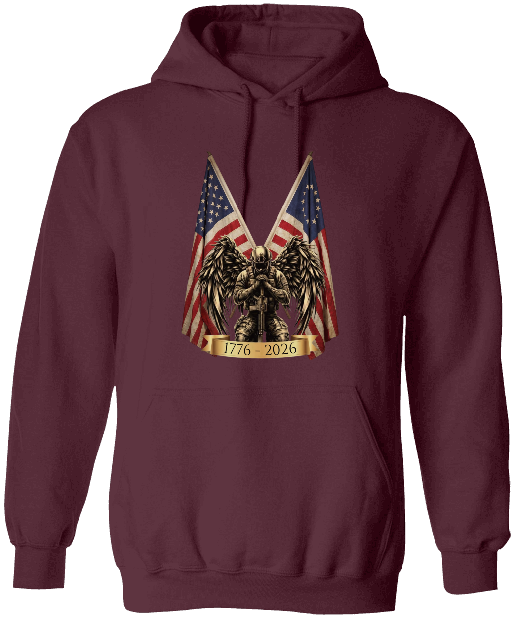 Patriotic Angel Warrior Unisex Hoodie