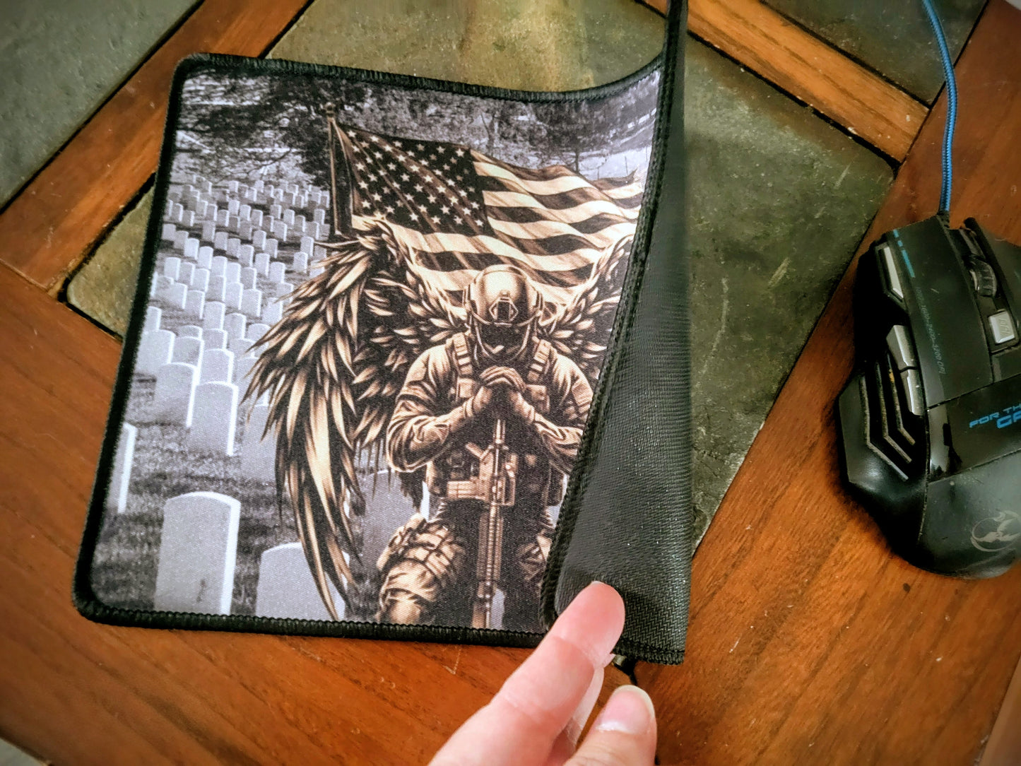 Military Tribute Mouse Pad - Non-Slip Rubber Base