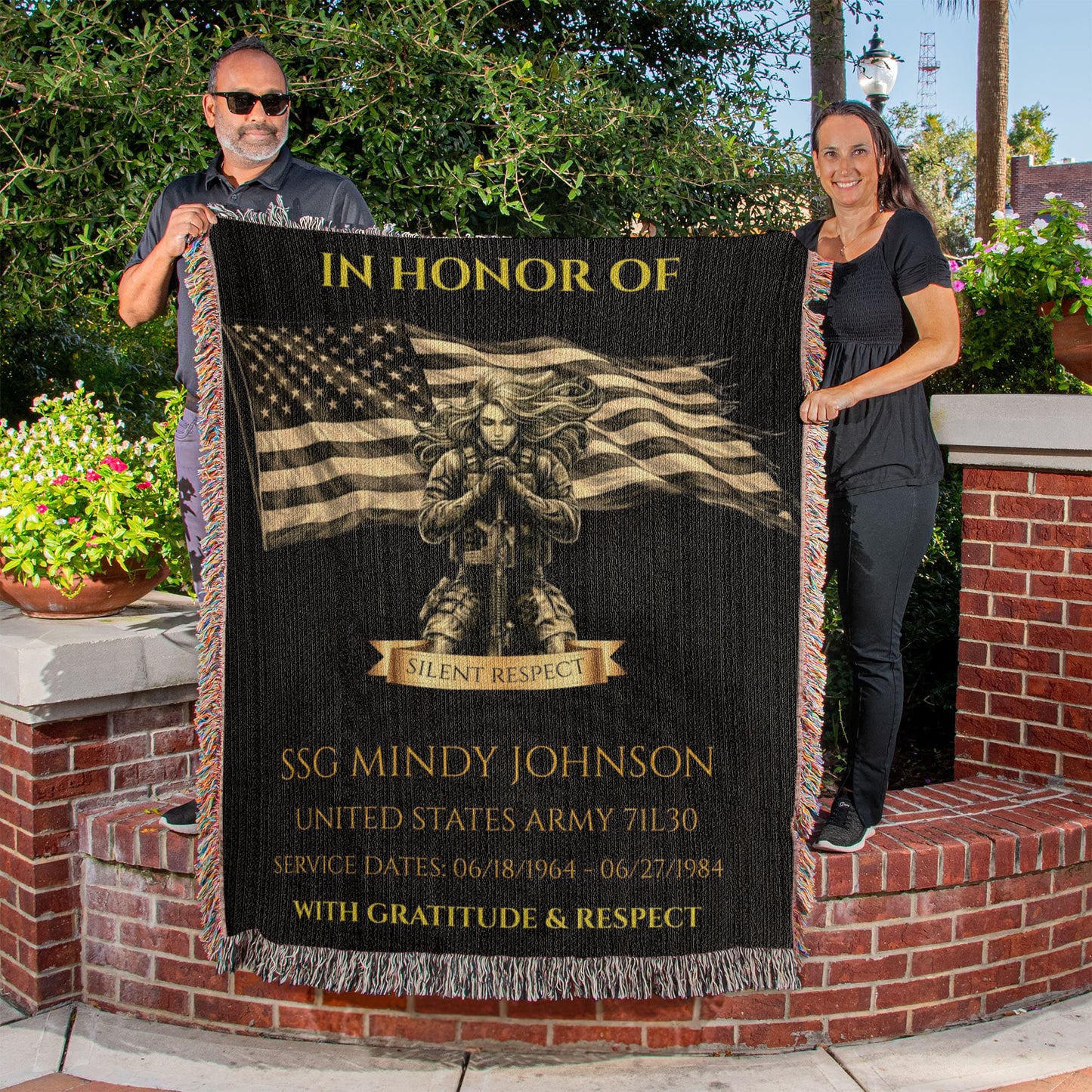 Personalized Veteran Wall Display Blanket – A Daily Tribute of Honor for a Living Service Member