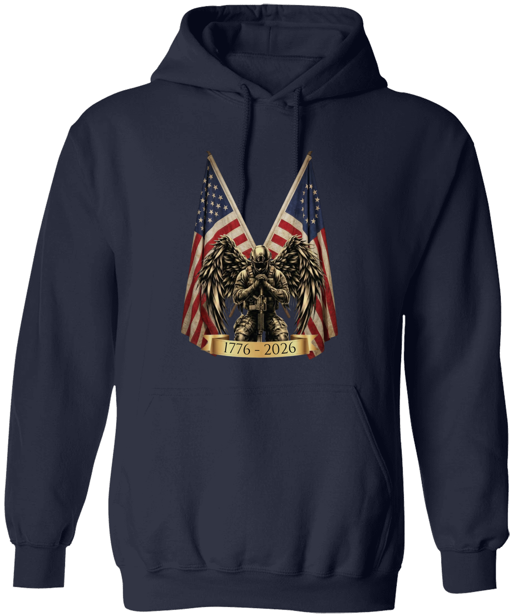 Patriotic Angel Warrior Unisex Hoodie