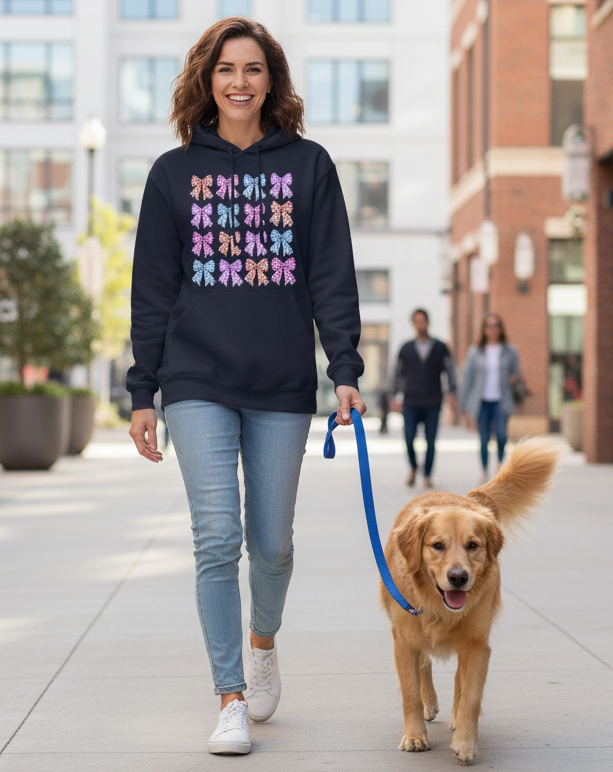 Colorful Bow Pattern Gildan Hoodie