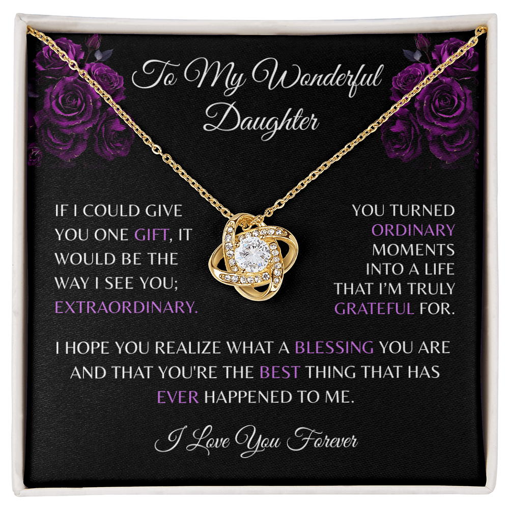 Daughter Necklace and Message Card
