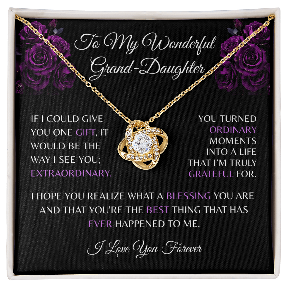 Granddaughter Necklace & Message Card