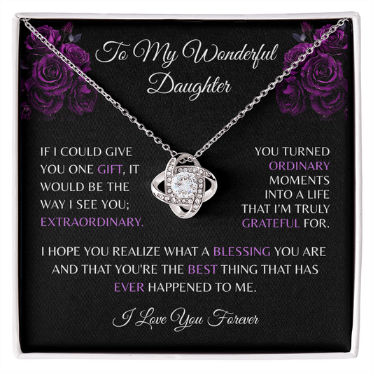 Daughter Necklace and Message Card