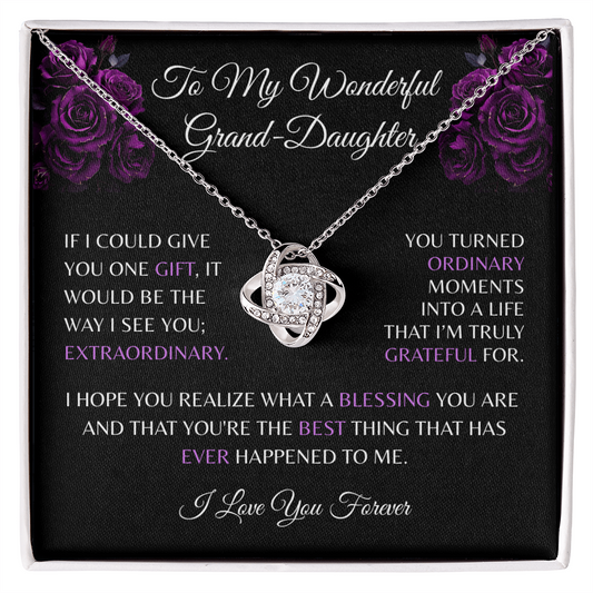Granddaughter Necklace & Message Card