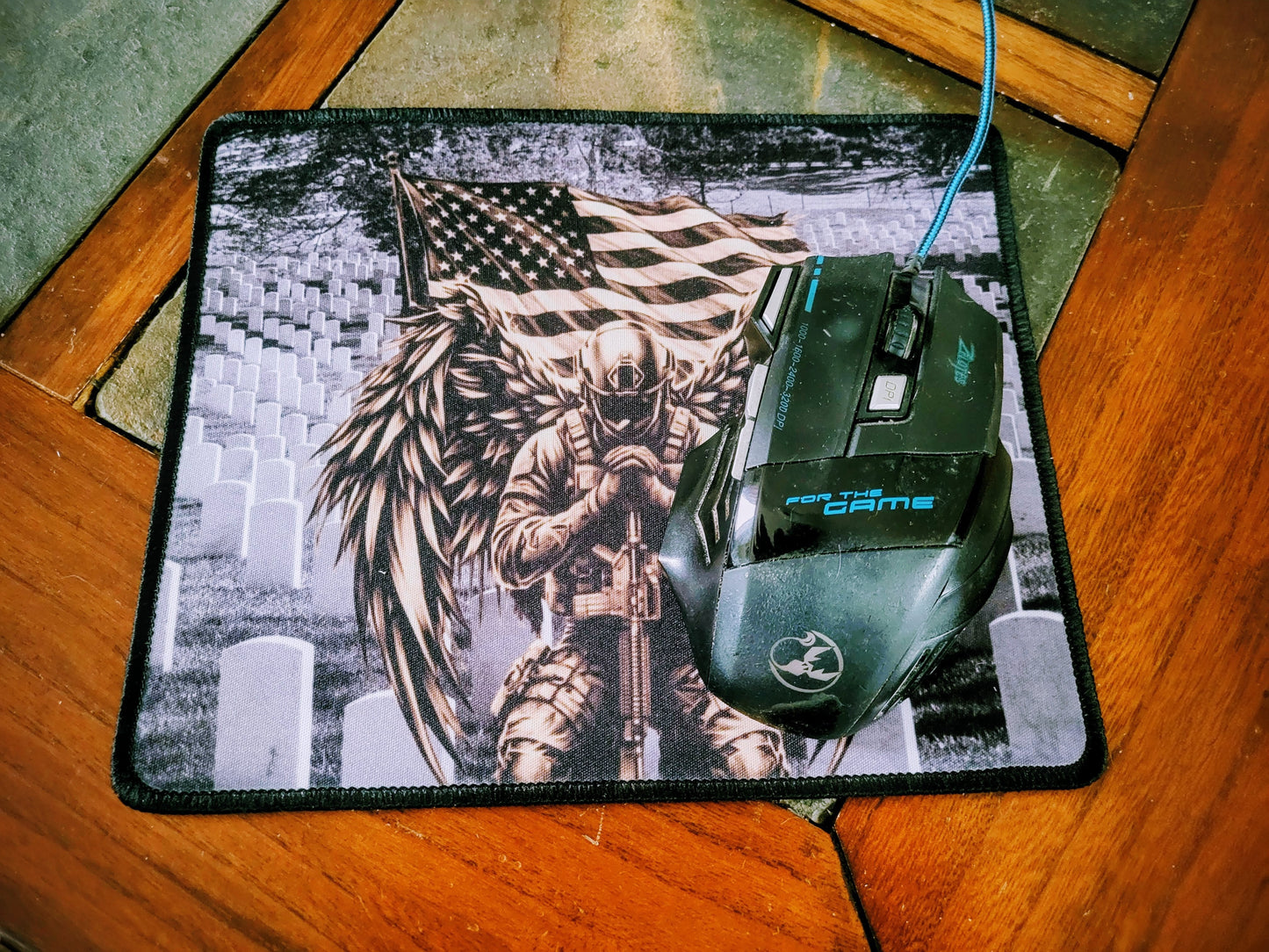 Military Tribute Mouse Pad - Non-Slip Rubber Base