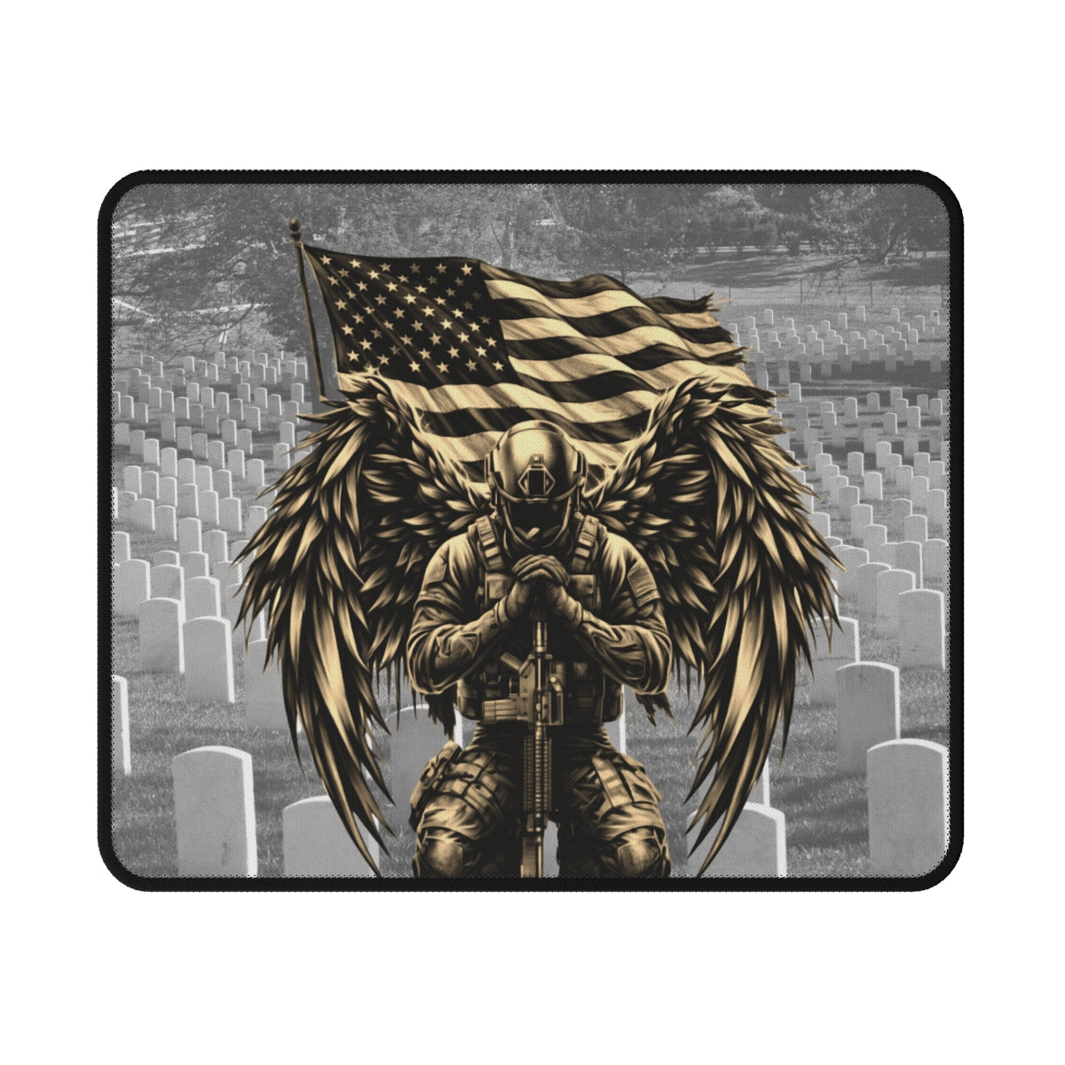 Military Tribute Mouse Pad - Non-Slip Rubber Base